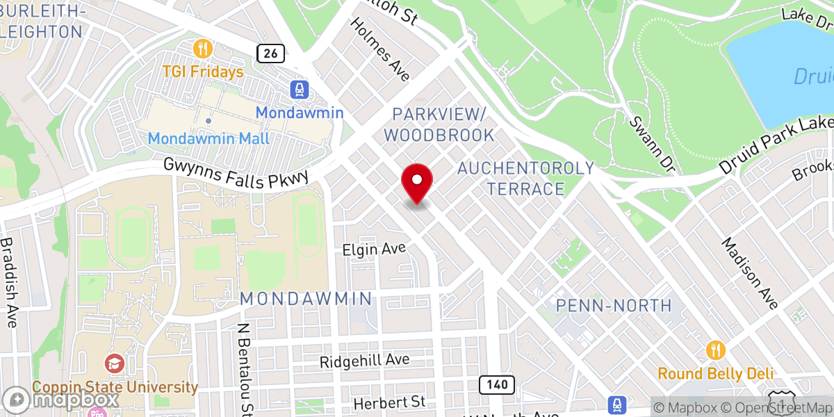Map showing location of Mount Lebanon Baptist Church