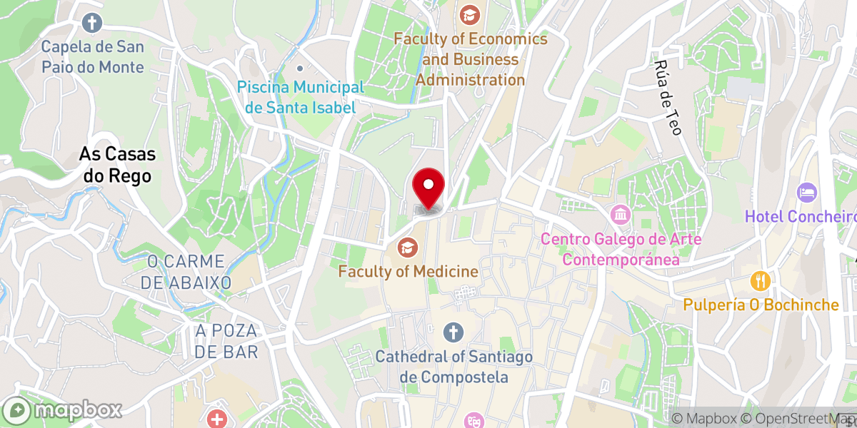 Map showing location of Monumento a San Francisco de Asís