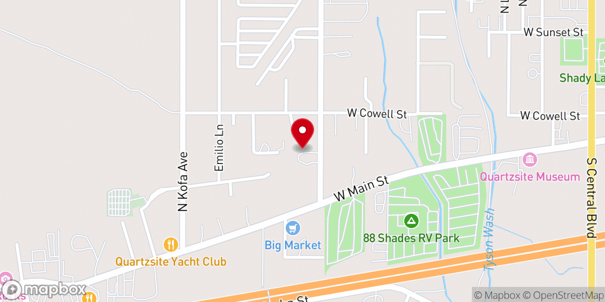 Map showing location of The Church of the Isaiah 58 Project in Arizona