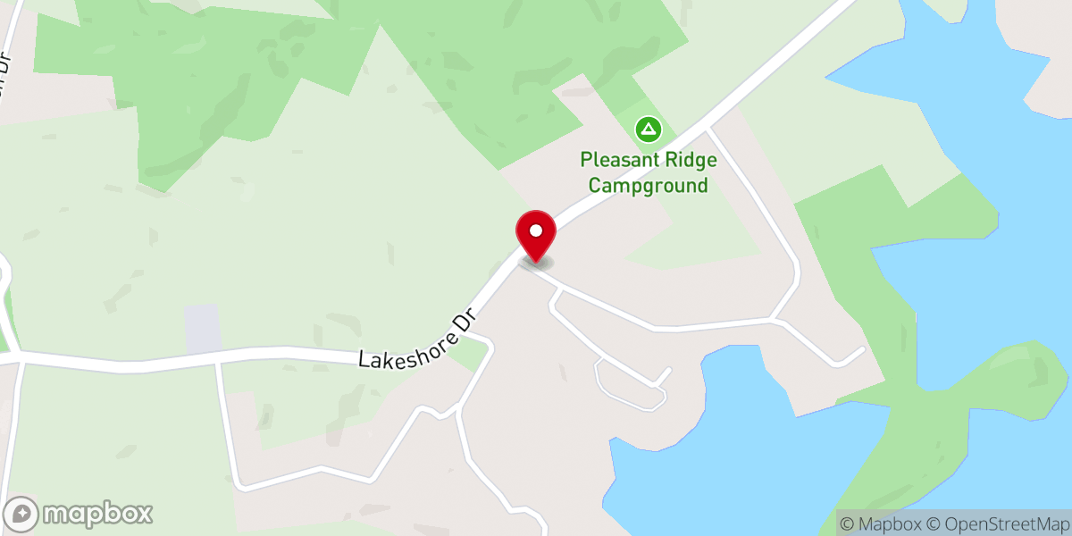 Map showing location of Lake Shore Church