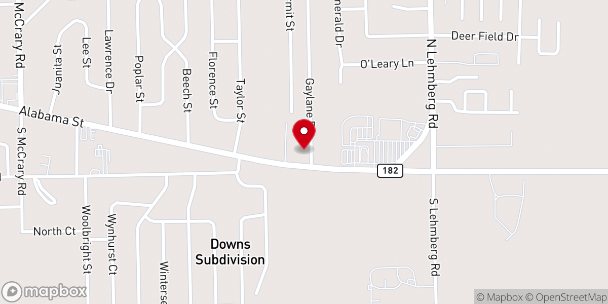 Map showing location of Church of Christ East Columbus