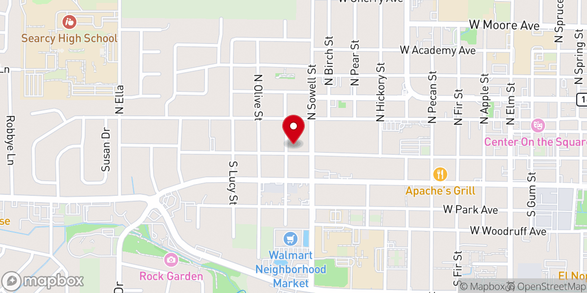 Map showing location of New Beginnings Church