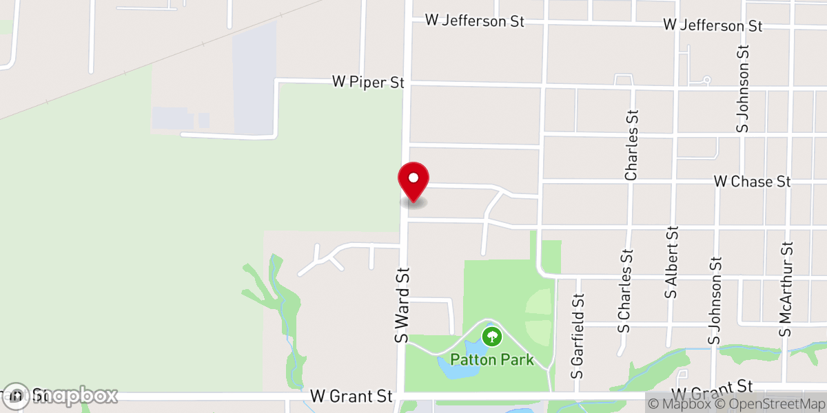 Map showing location of Church of Christ