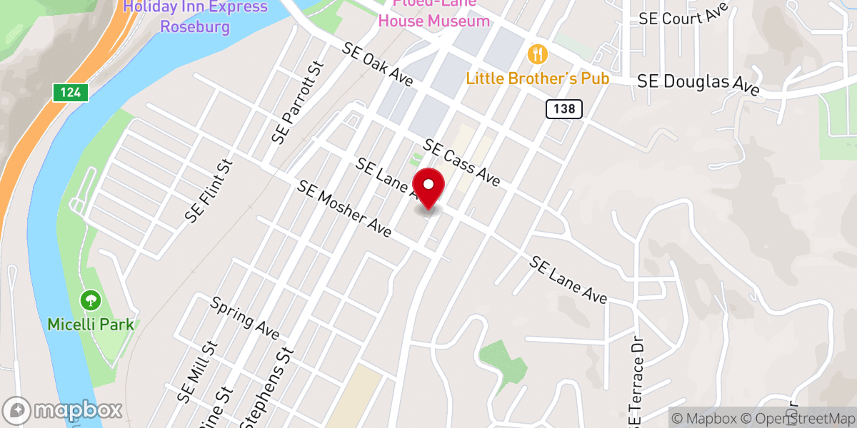 Map showing location of First Presbyterian Church