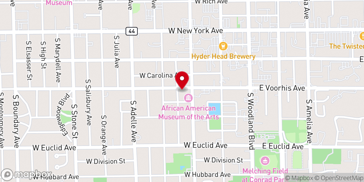 Map showing location of Massachusetts Avenue Baptist Church