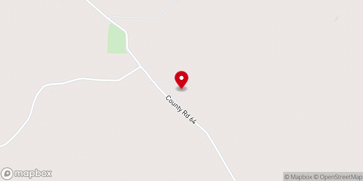 Map showing location of Orion Church