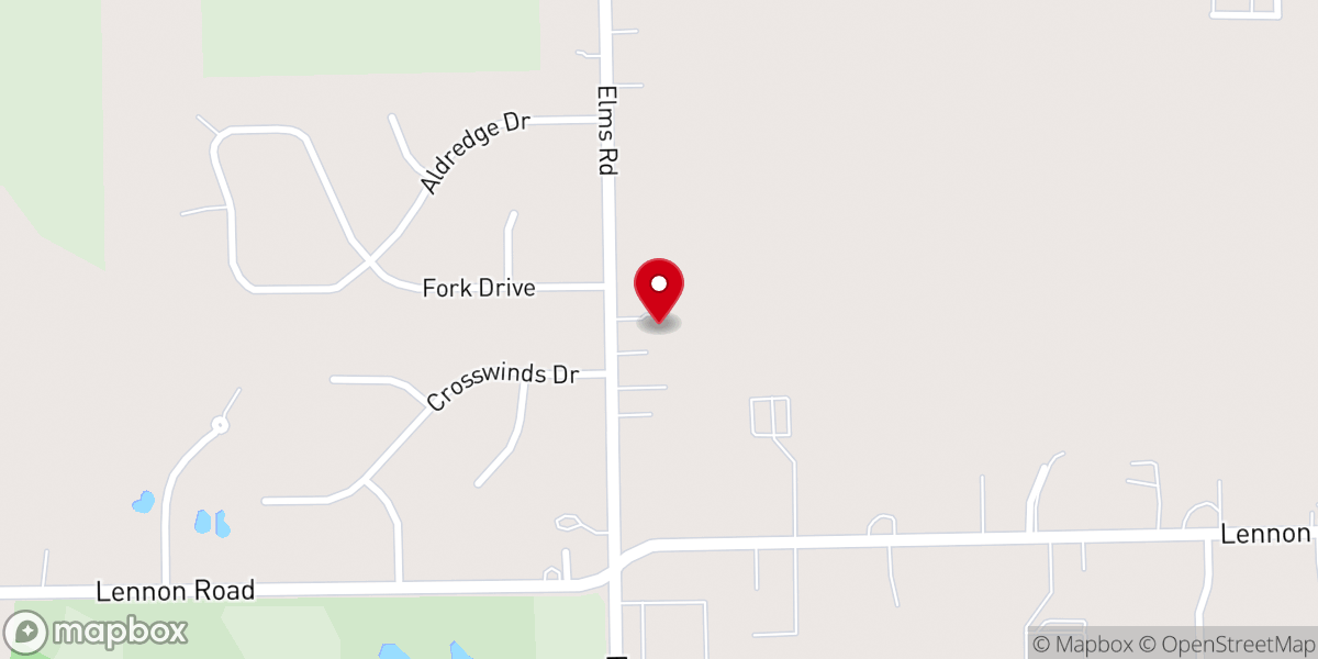 Map showing location of Elms Road Church of God
