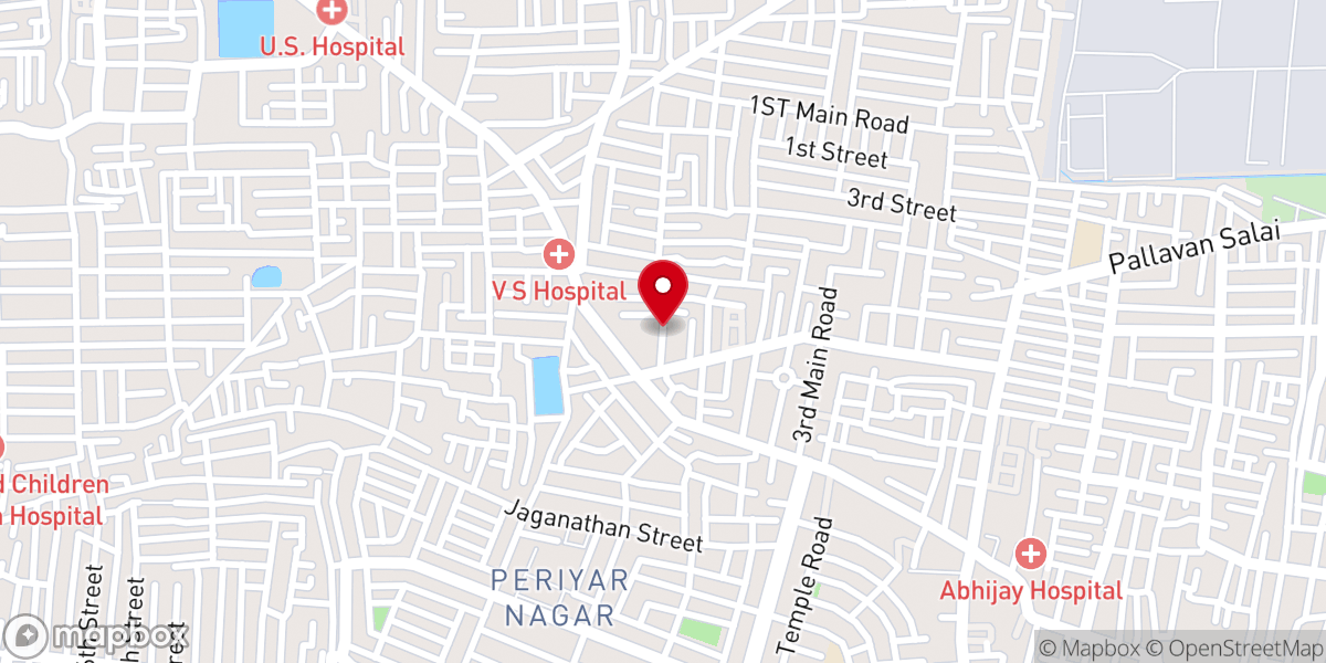 Map showing location of The Church at Madras