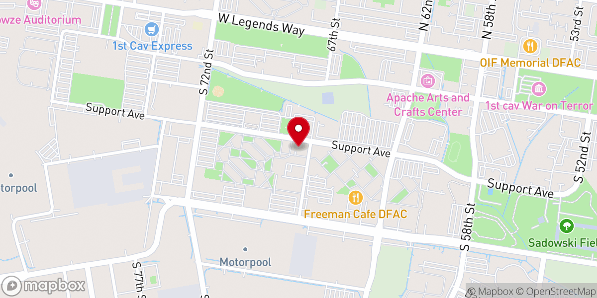 Map showing location of 13th ESC Chapel