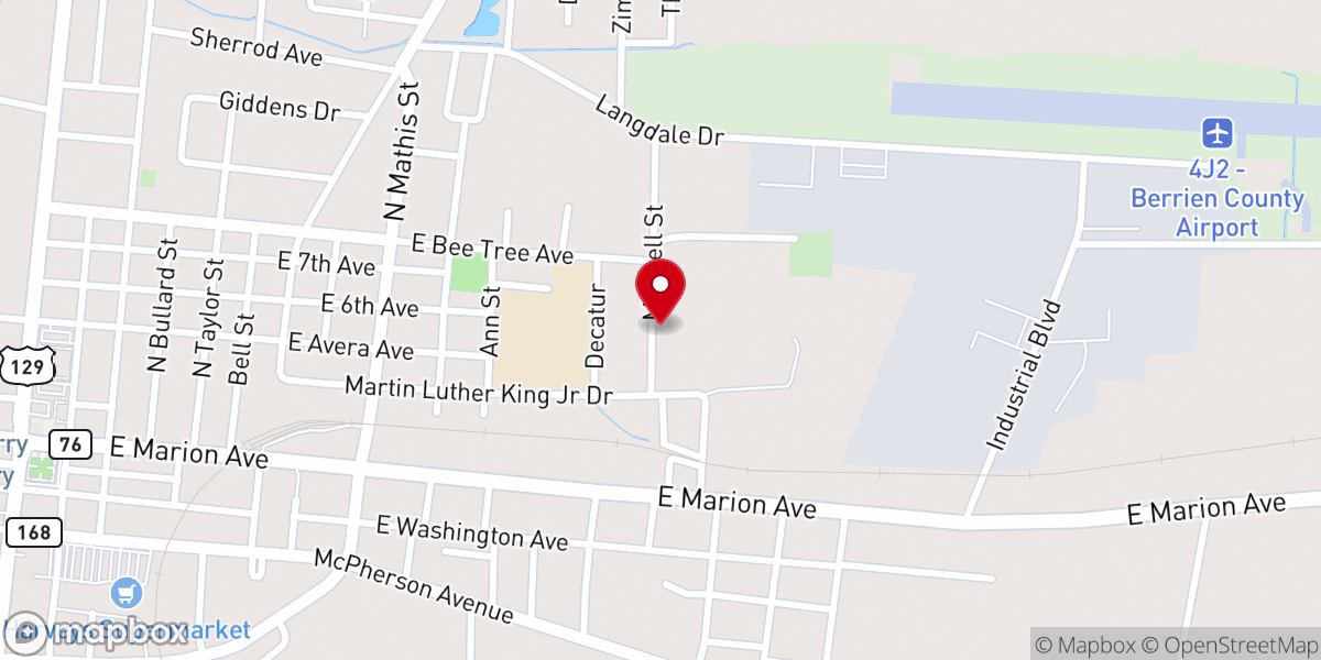 Map showing location of Bristol Temple