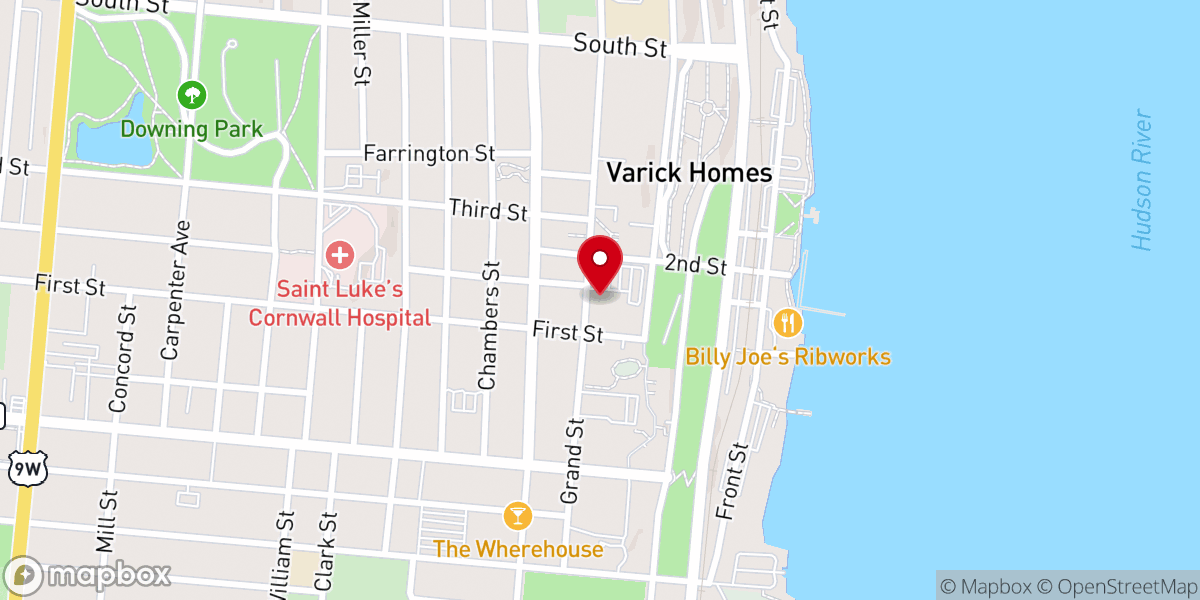 Map showing location of Hudson Valley Christian Church