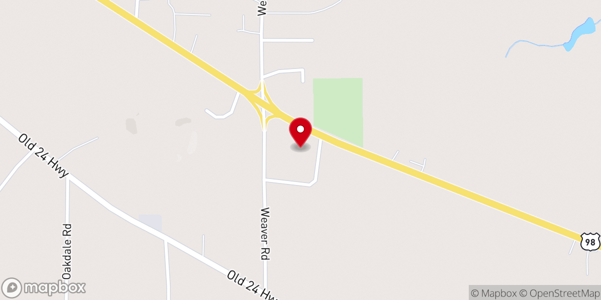 Map showing location of Faith Assembly of God McComb
