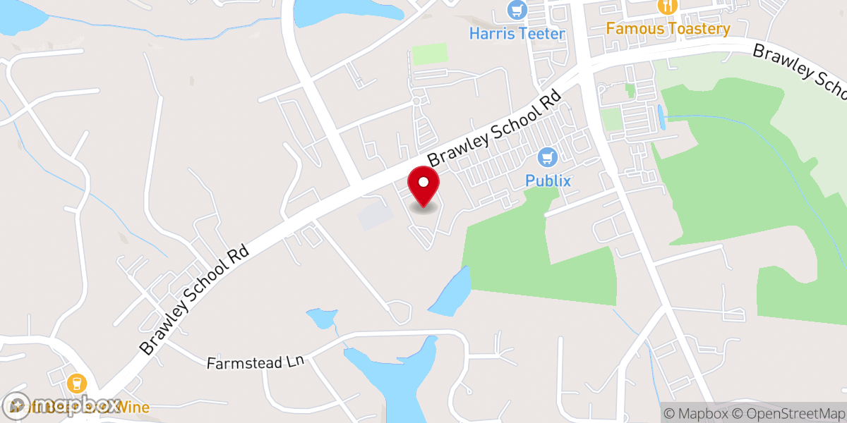 Map showing location of Peninsula Baptist Church