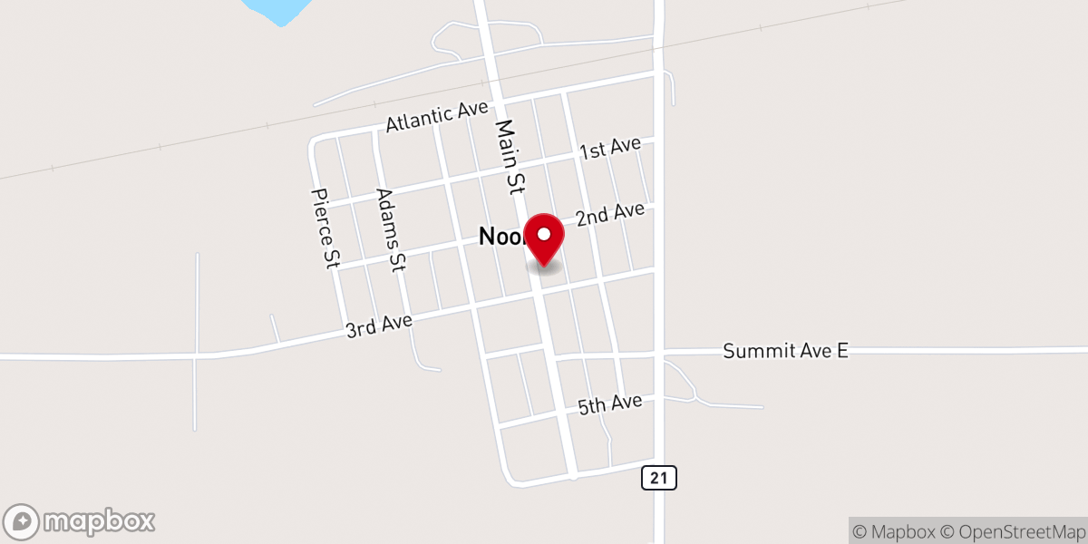 Map showing location of St. Luke's Catholic Church