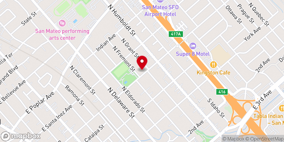 Map showing location of St James AME Zion Church