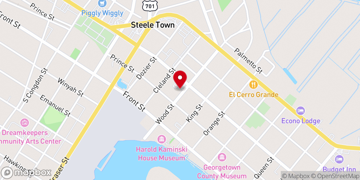 Map showing location of Bethseda Missionary Baptist Church