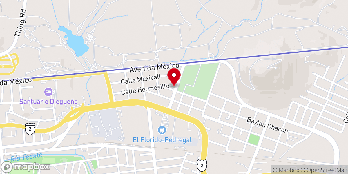 Map showing location of Iglesia Cristiana Apostolica
