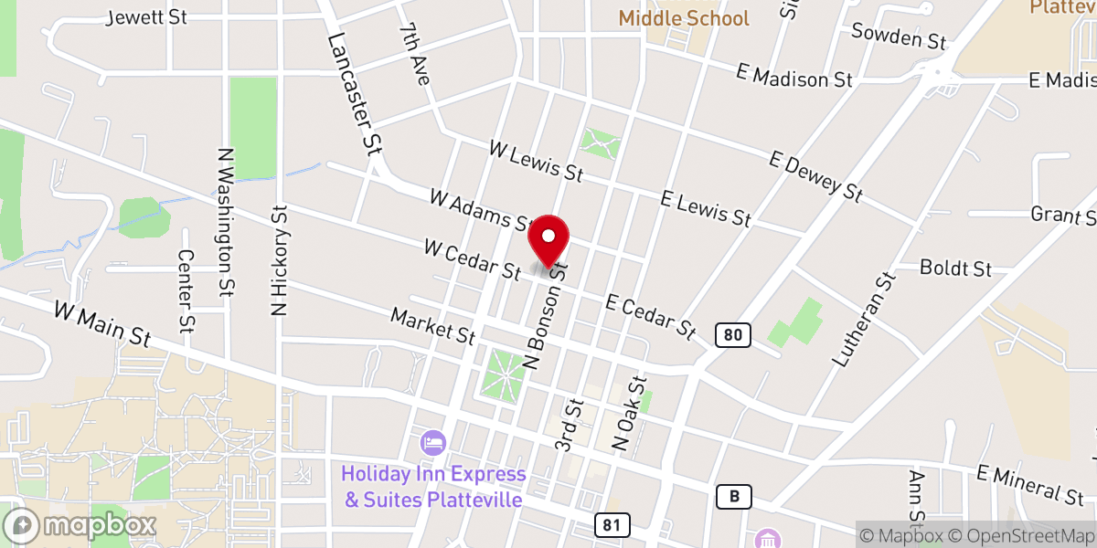 Map showing location of Saint Marys Roman Catholic Church