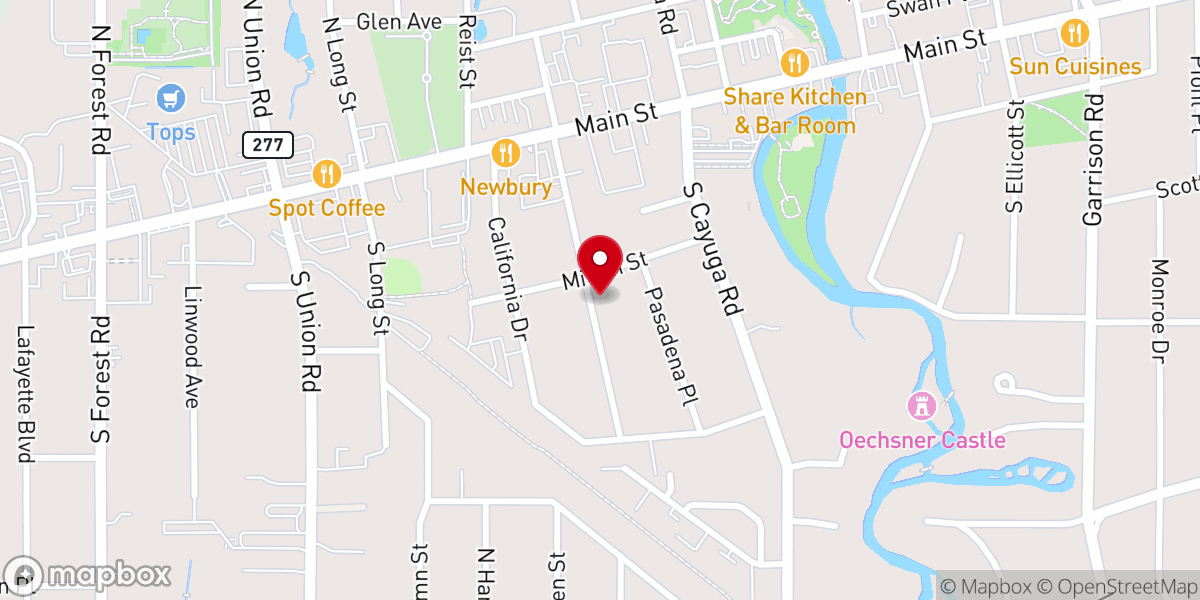 Map showing location of Saints Theodore Orthodox Christian Church