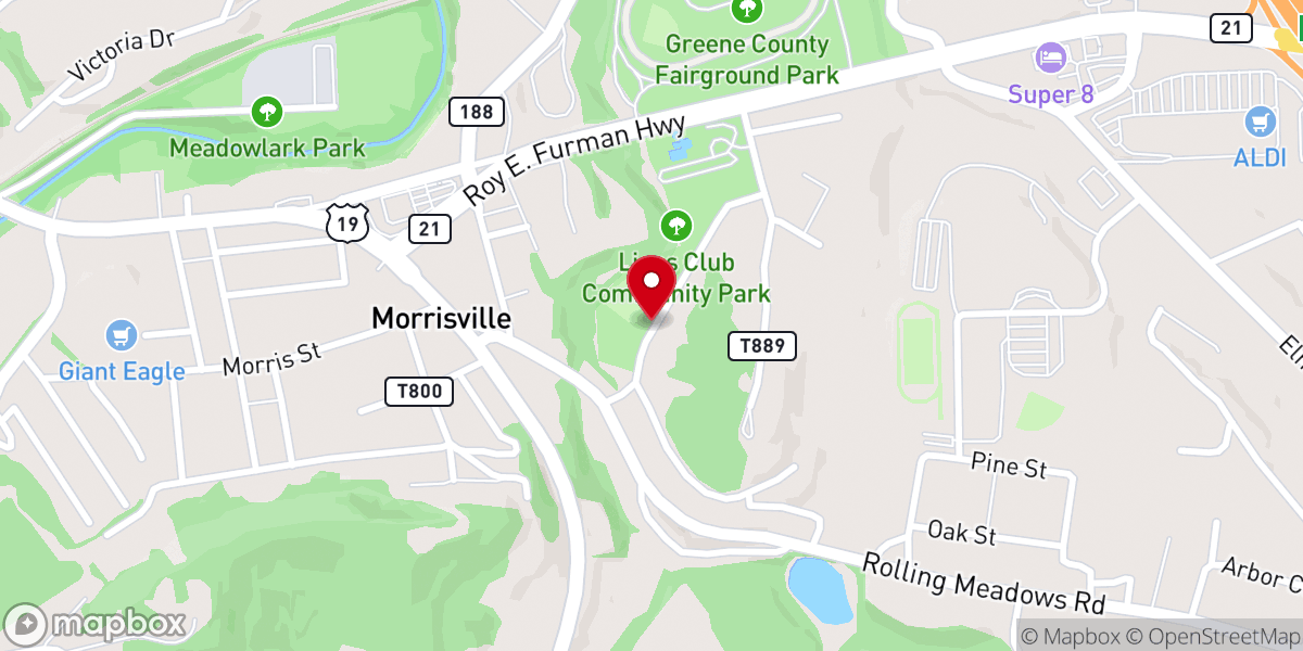 Map showing location of Lions Club Community Park