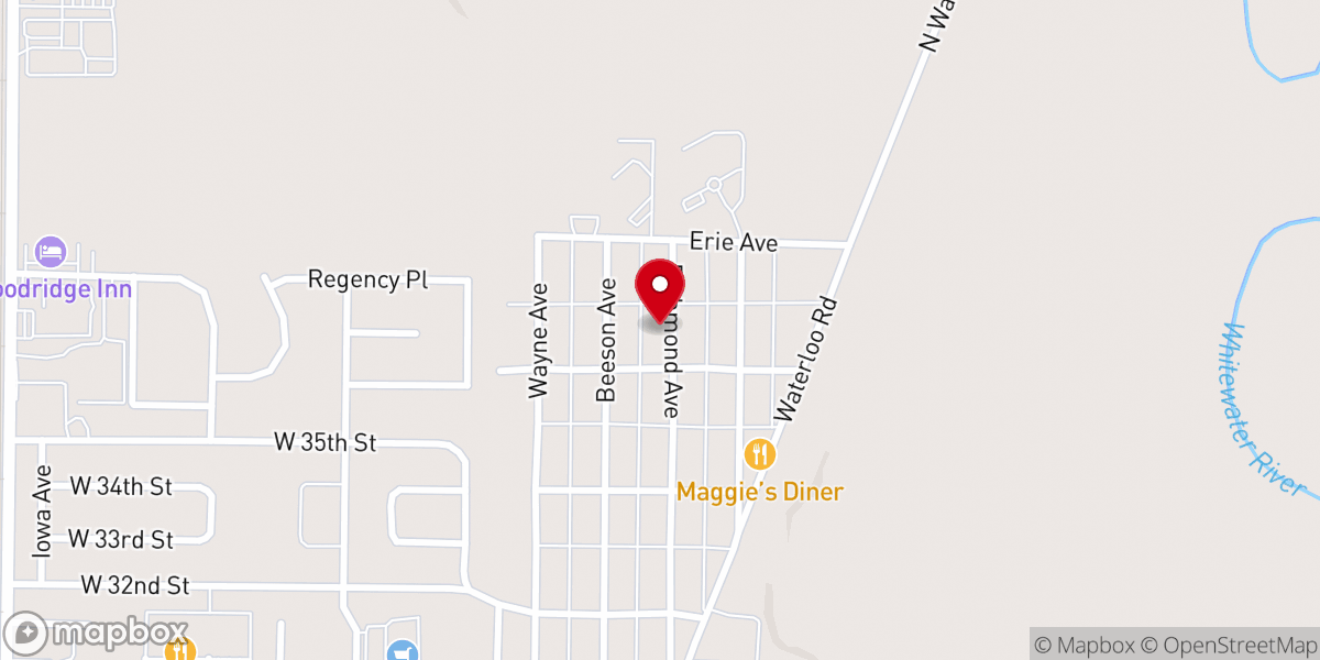 Map showing location of Worrell Dexter Rev