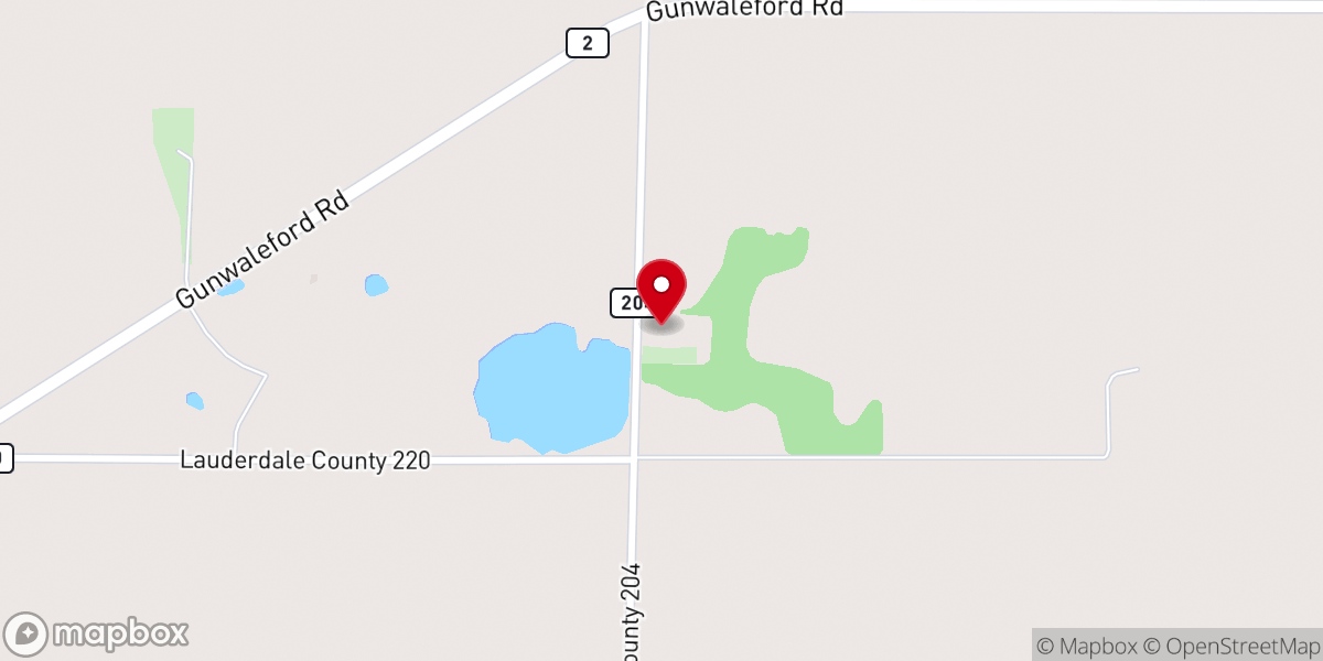 Map showing location of Rock Primitive Baptist Church