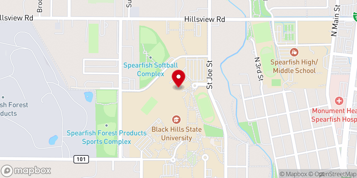 Map showing location of Donald E. Young Sports and Fitness Center