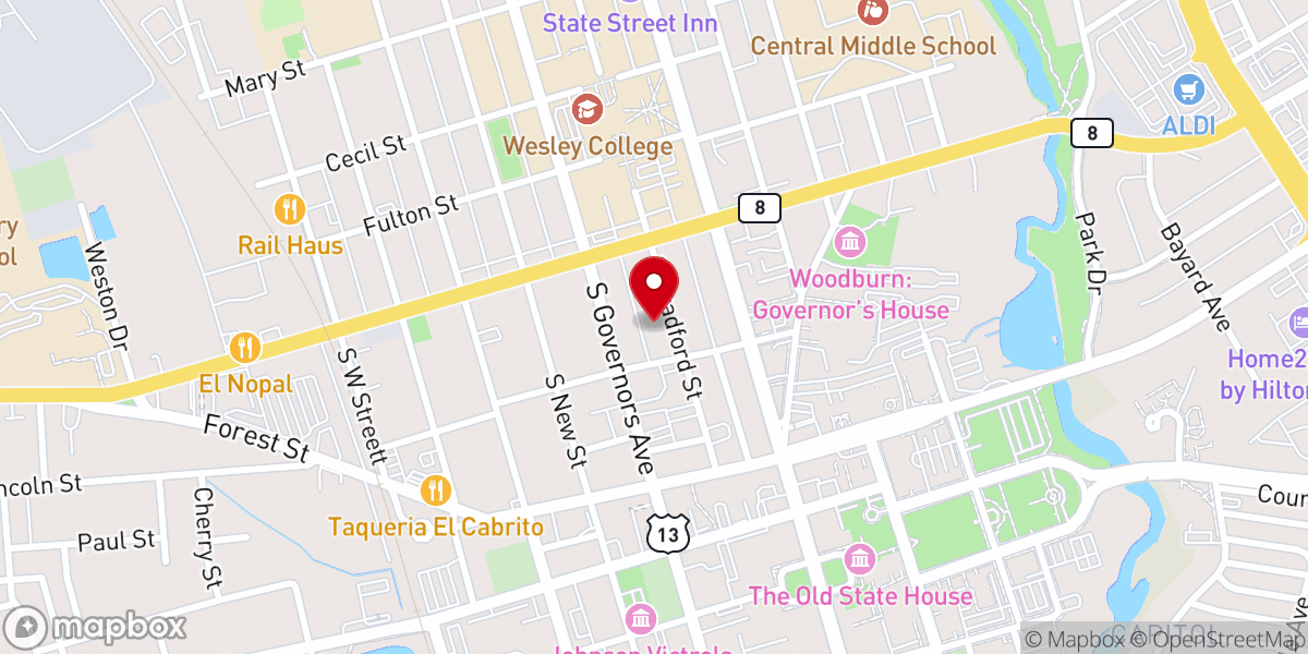Map showing location of People's Church
