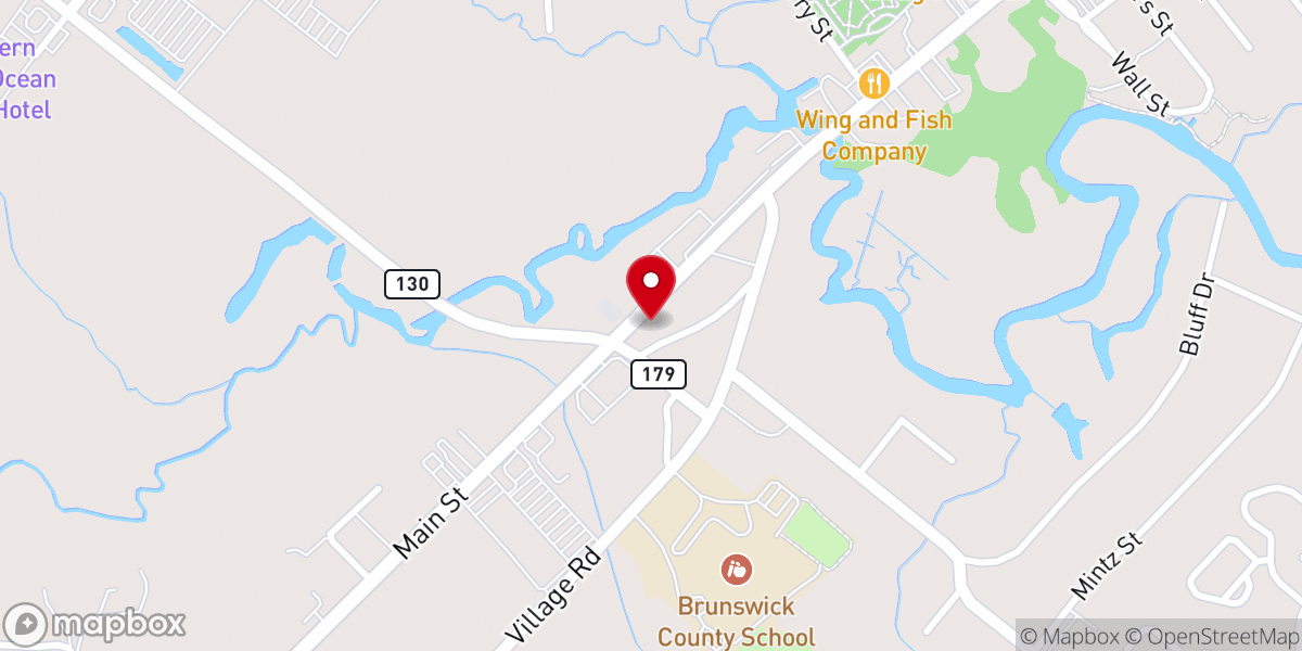 Map showing location of Tidal Creek Church