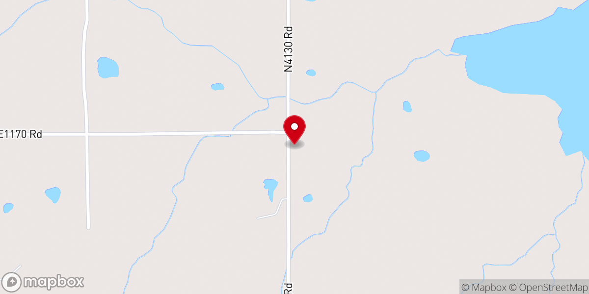 Map showing location of New Hope Bapt. Church