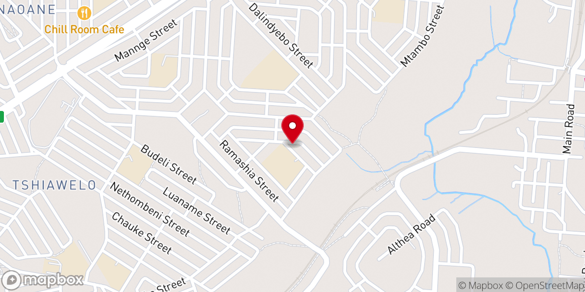 Map showing location of United Methodist Chiawelo Local Church