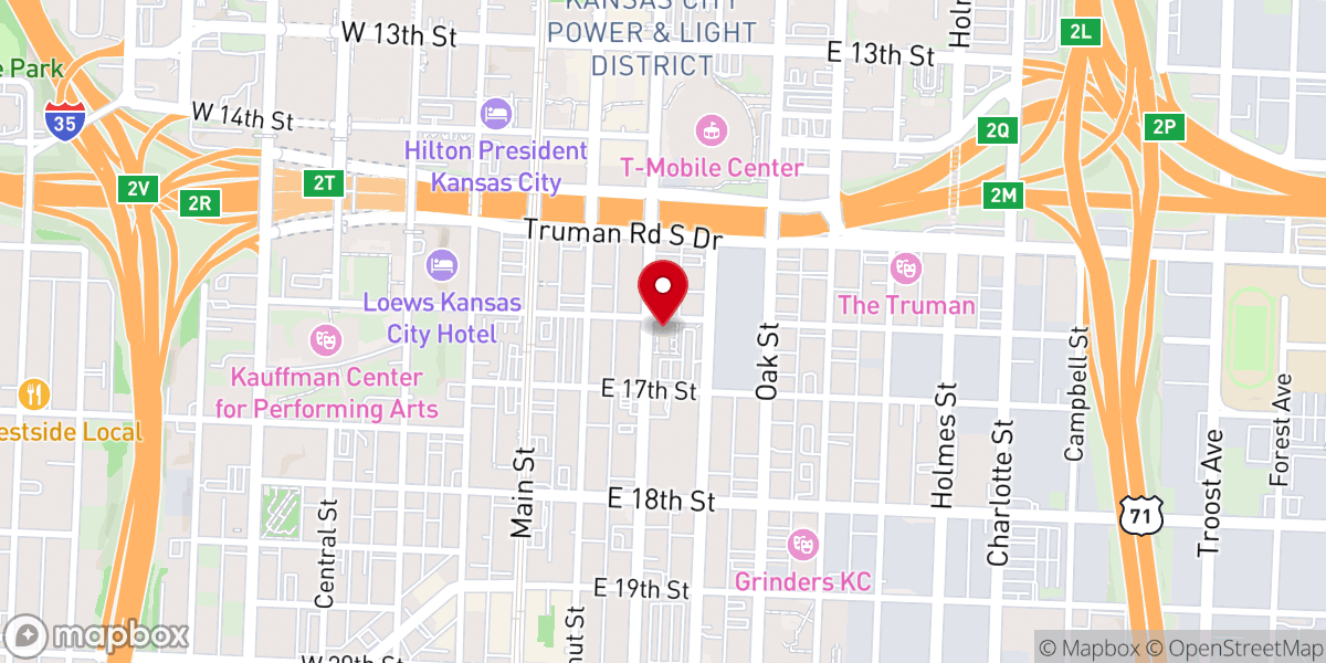 Map showing location of Resurrection Downtown