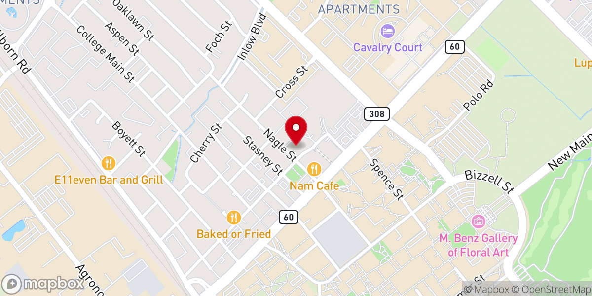 Map showing location of St Mary’s Catholic Church