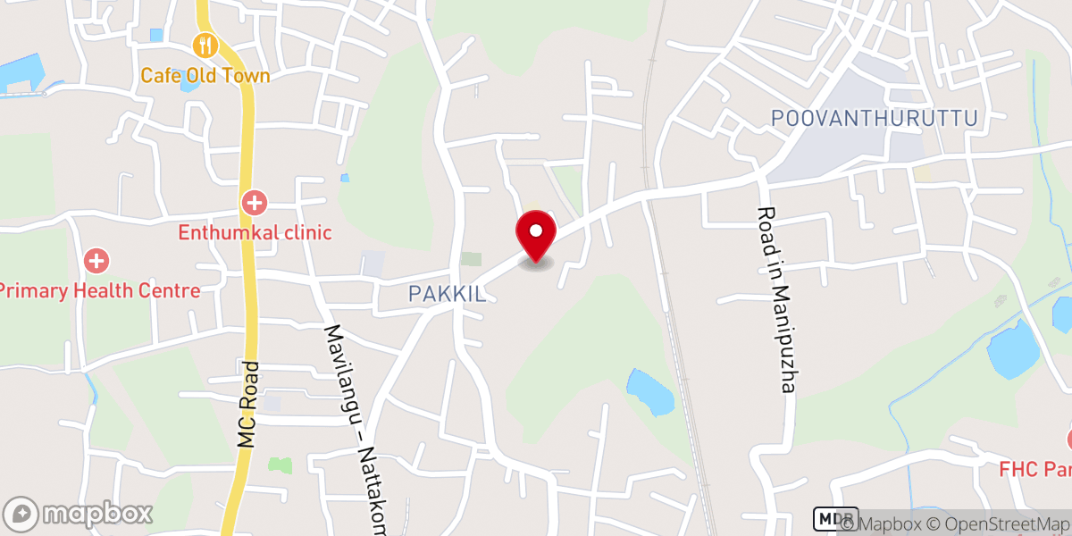Map showing location of St. Teresa's Roman Catholic Church