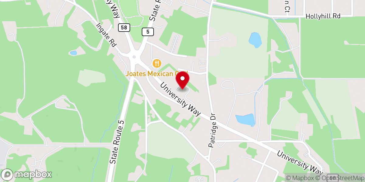 Map showing location of Brent Presbyterian Church
