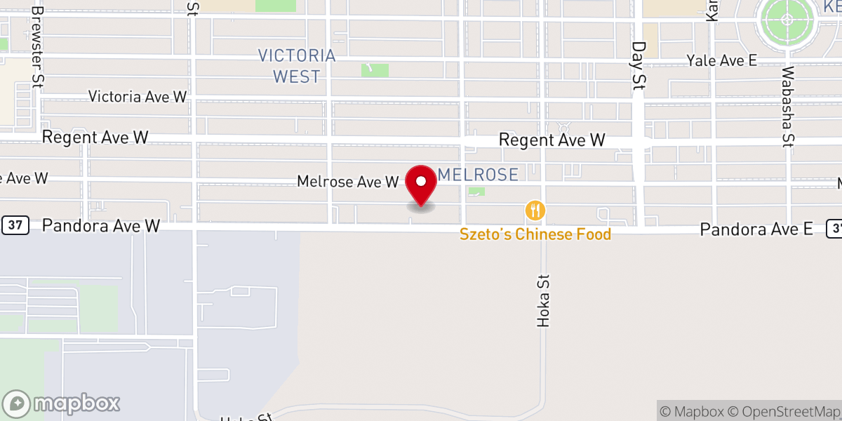 Map showing location of Saint George's Anglican Church