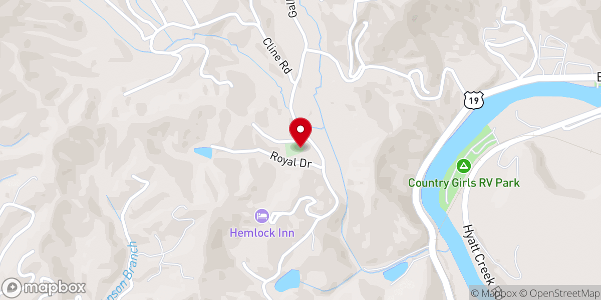 Map showing location of Thomas Chapel Community Church