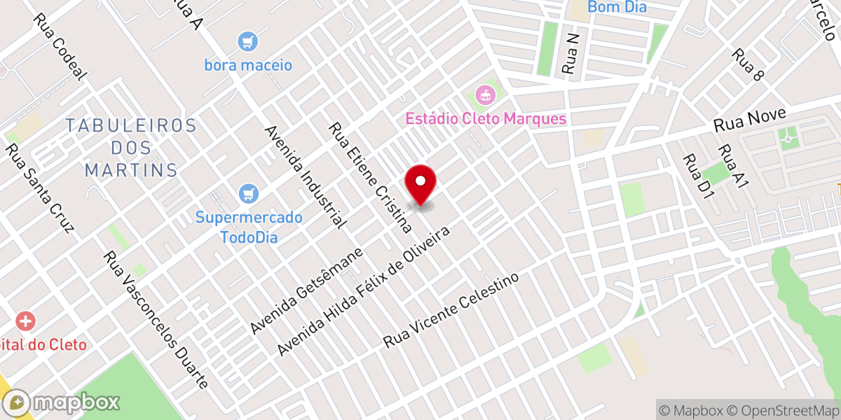 Map showing location of Primeira Igreja Batista em Santa Lúcia