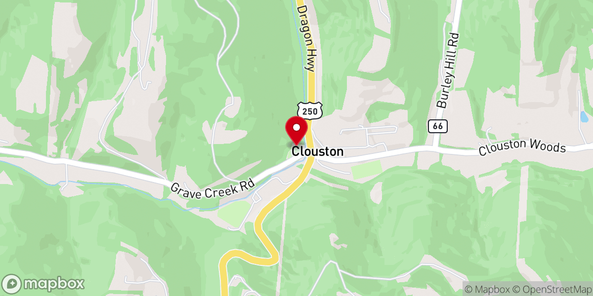 Map showing location of Clouston United Methodist Church