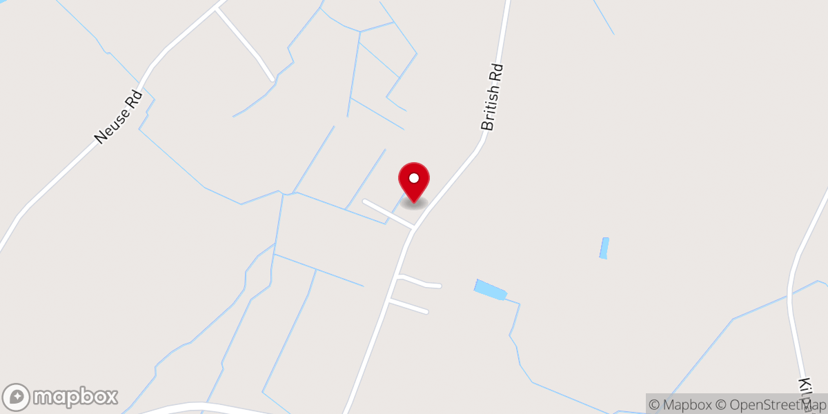 Map showing location of British Chapel Original FWB Church