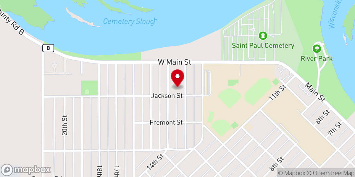 Map showing location of Mosinee United Methodist Church