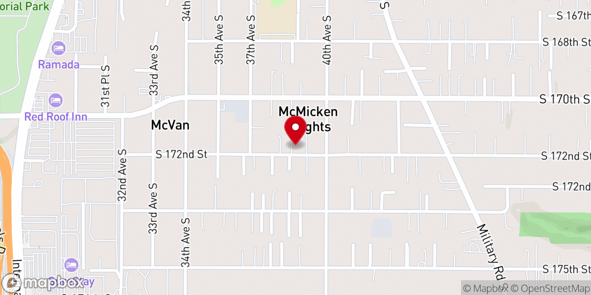 Map showing location of McMicken Heights Church