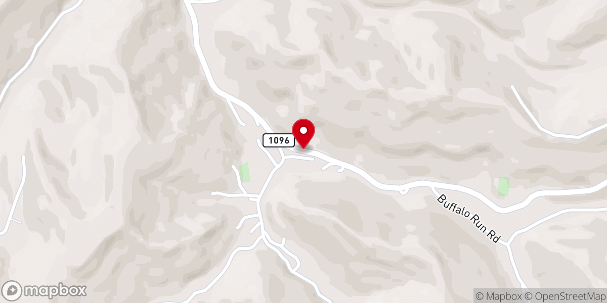 Map showing location of Big Creek Church