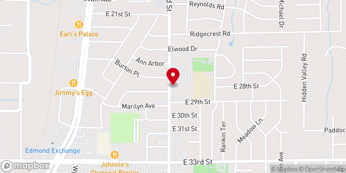 Map showing location of New Covenant Church