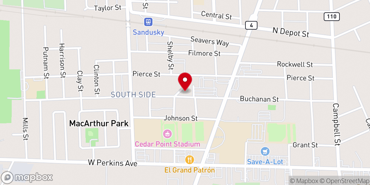 Map showing location of New Jerusalem Baptist Church