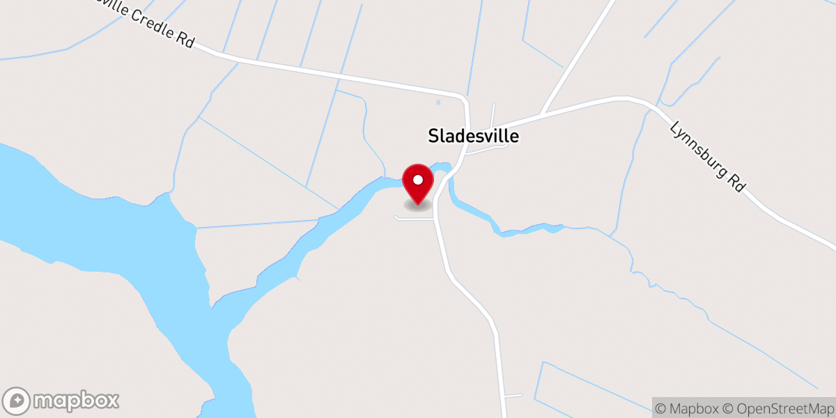 Map showing location of St. John's Episcopal Church