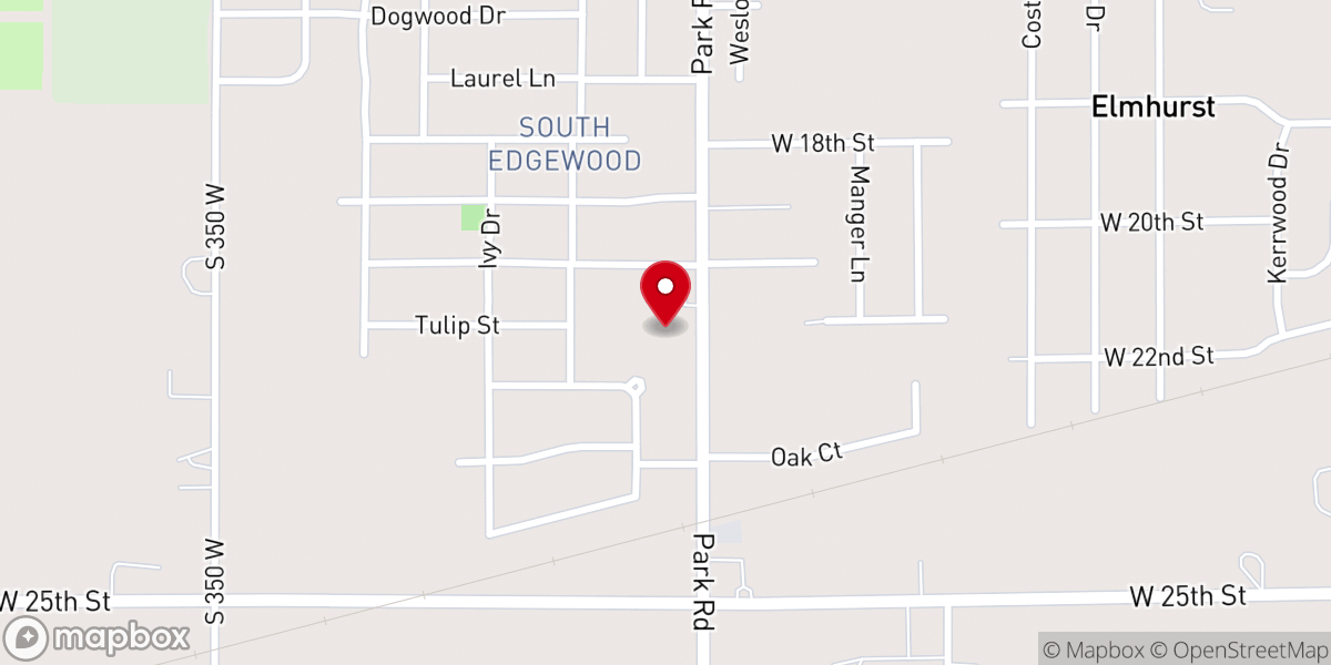 Map showing location of Pentecostal Trinity House of Worship