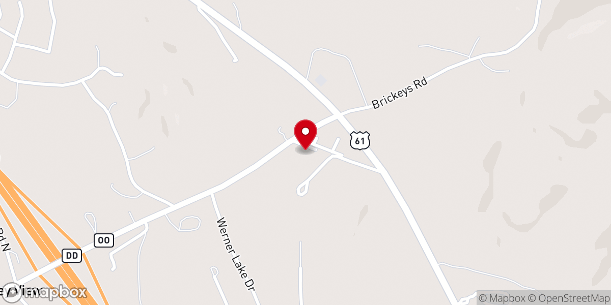 Map showing location of Harvest Baptist Church