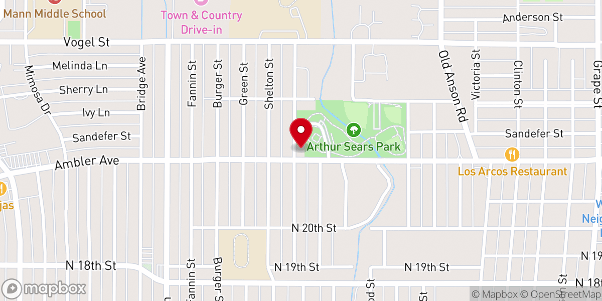 Map showing location of Southside Church of God in Christ