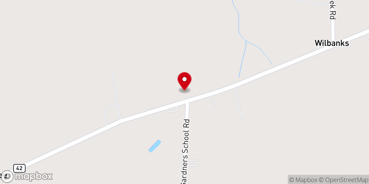 Map showing location of Moores Church